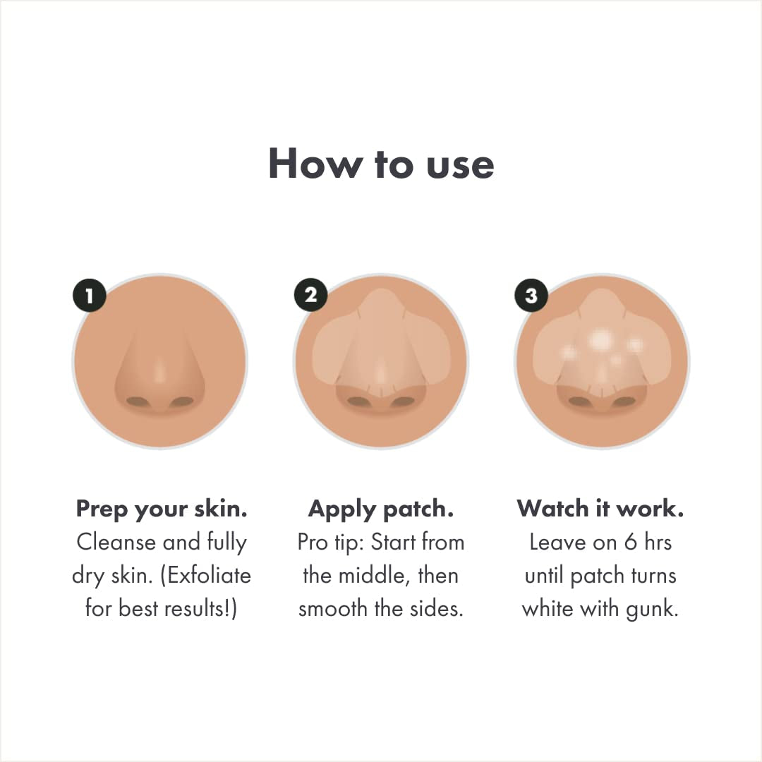 Nose Pimple Patches from , Large Hydrocolloid Pore Strips, Dermatologist Approved, Overnight, Blackhead Remover Strip to Absorb Acne Nose Gunk from Face, 10 Count