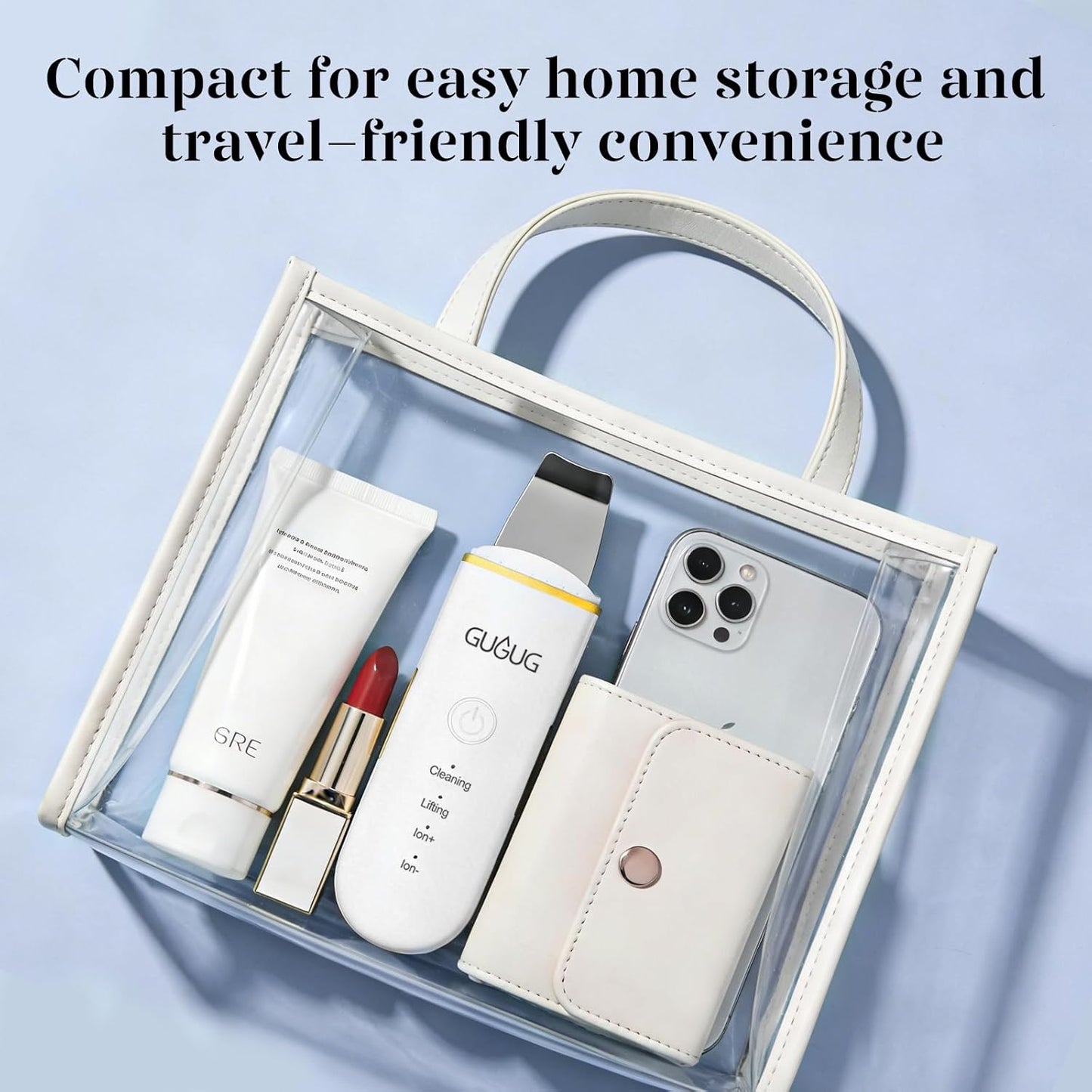 Skin Scrubber Face Spatula Skin Spatula Pore Cleaner Blackhead Remover Tools for Facial Deep Cleansing-4 Modes -White