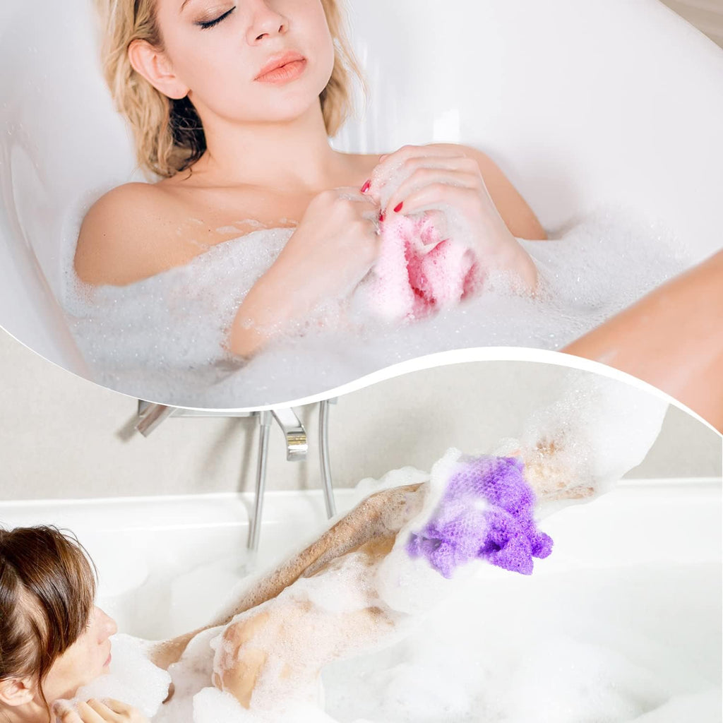 African Net Sponge African Exfoliating Net African Bath Sponge African Scrubbing Long Net Rag African Wash Net Shower Body Scrubber