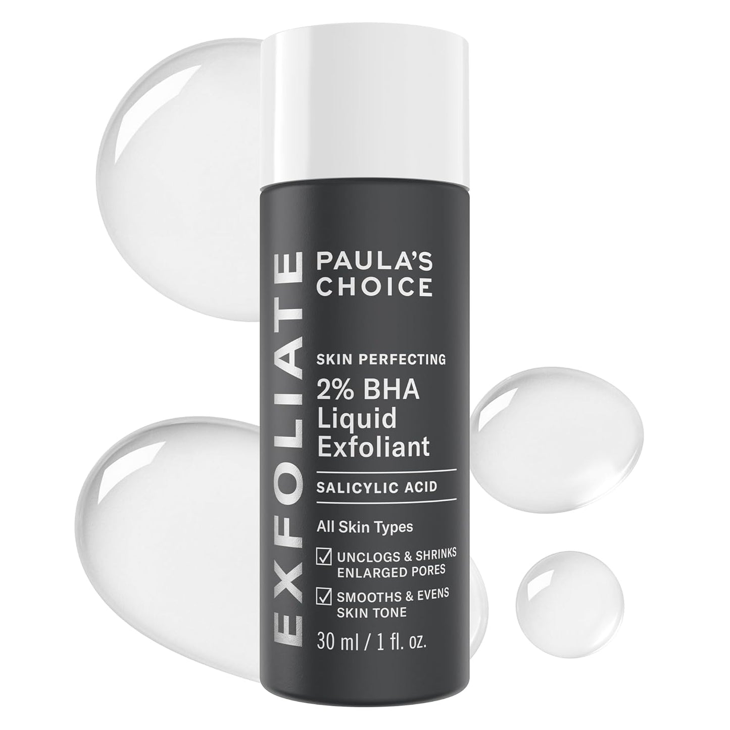 Paula'S Choice SKIN PERFECTING 2% BHA Liquid Exfoliant with Salicylic Acid, Facial Polish for Enlarged Pores, Wrinkles & Fine Lines, Suitable for Blackhead-Prone Skin, Fragrance-Free