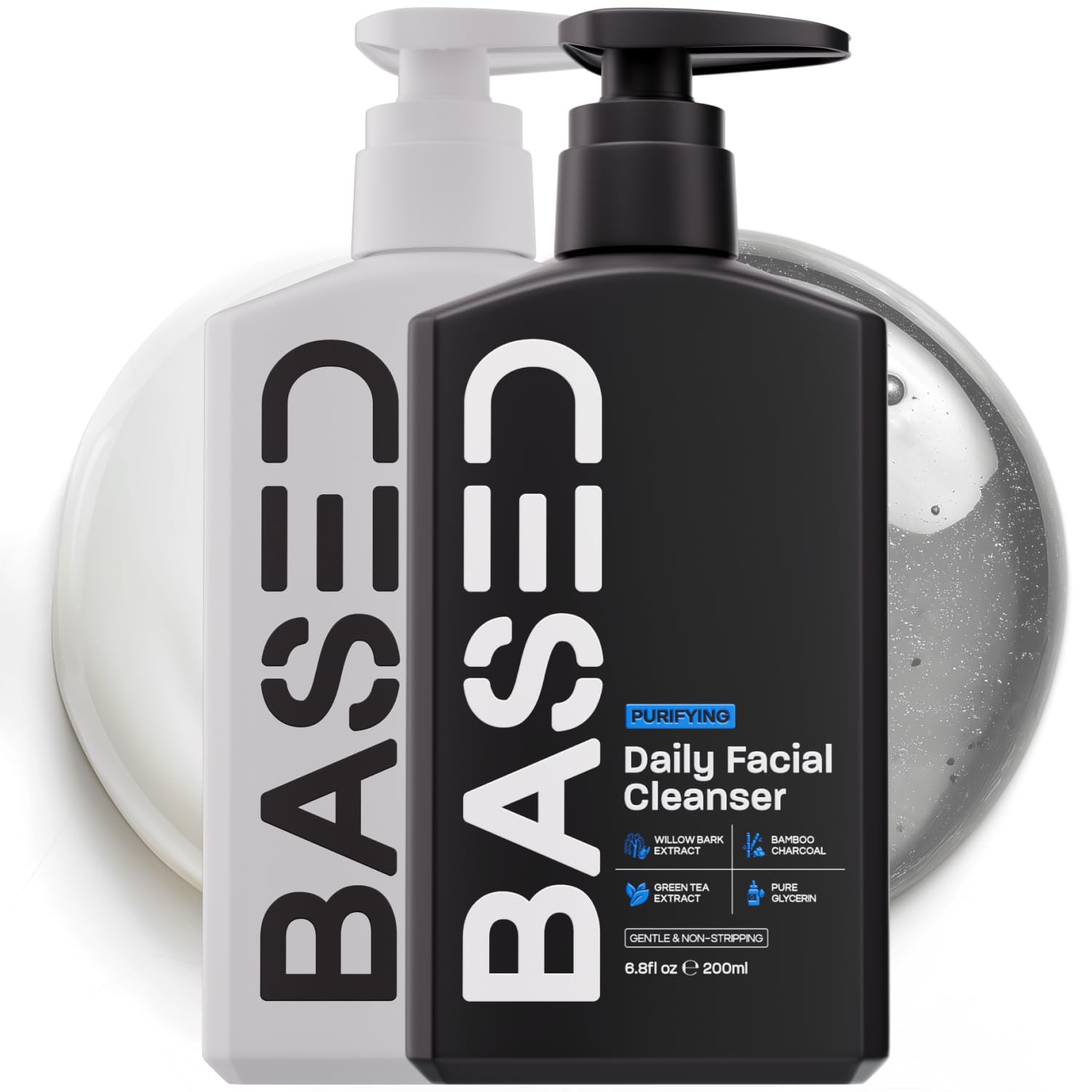 BASED Daily Skincare Duo | Purifying Face Wash + Restoring Moisturizer | Built for All Skin Types | Healthy Ingredients | Hormone Safe - ZERO Endocrine Disruptors