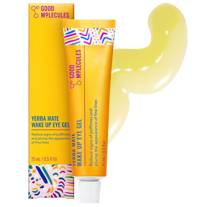 Yerba Mate Wake up Eye Gel - Hydrating under Eye Gel Cream with Hyaluronic Acid and Caffeine - Target Dark Circles and Puffiness - Skin Care for Face