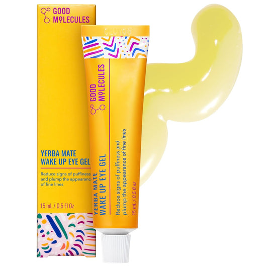 Yerba Mate Wake up Eye Gel - Hydrating under Eye Gel Cream with Hyaluronic Acid and Caffeine - Target Dark Circles and Puffiness - Skin Care for Face