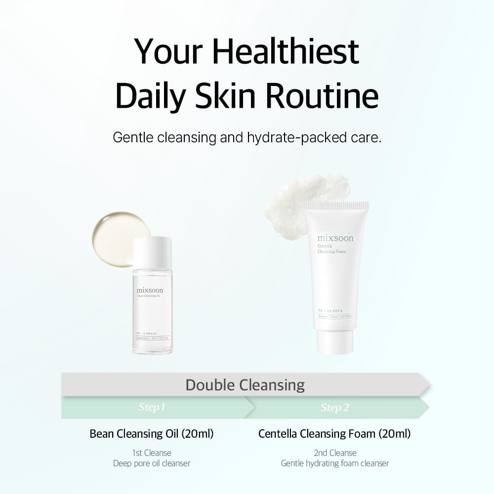 Pure Glow Essentials Set - 5-Step Skincare Kit - Travel Kit, Travel Size Kit, Hydrating Skincare Gift Set (15Ml*1+20Ml*3+30Ml*1) Korean Glass Skin Care