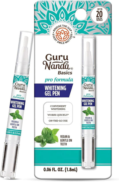 Teeth Whitening Pen,(0.06 Fl Oz)-20 Uses, Vegan & Gentle on Teeth Pro Formula - Hydrogen Peroxide Whitening Gel Pen, Cruelty-Free, Mint Flavor