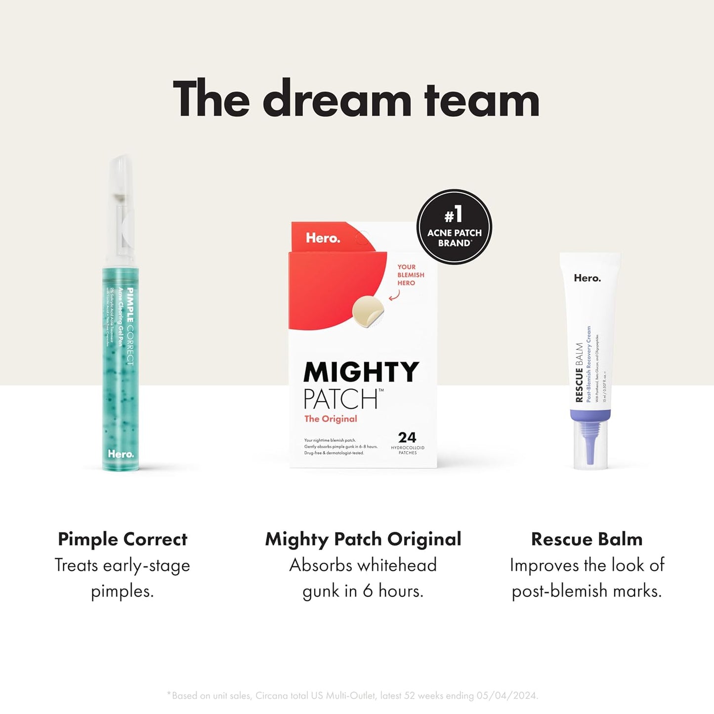 Original Patch from Hero Cosmetics – the #1 Hydrocolloid Acne Pimple Patch for Shrinking Zits and Whiteheads in 1 Use; Nighttime Spot Stickers for Face and Skin (72 Count)