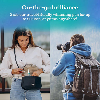 Teeth Whitening Pen,(0.06 Fl Oz)-20 Uses, Vegan & Gentle on Teeth Pro Formula - Hydrogen Peroxide Whitening Gel Pen, Cruelty-Free, Mint Flavor