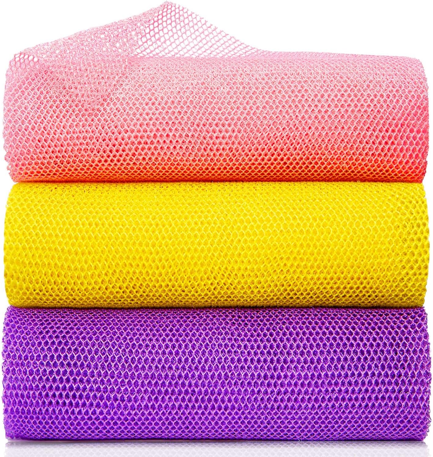 African Net Sponge African Exfoliating Net African Bath Sponge African Scrubbing Long Net Rag African Wash Net Shower Body Scrubber