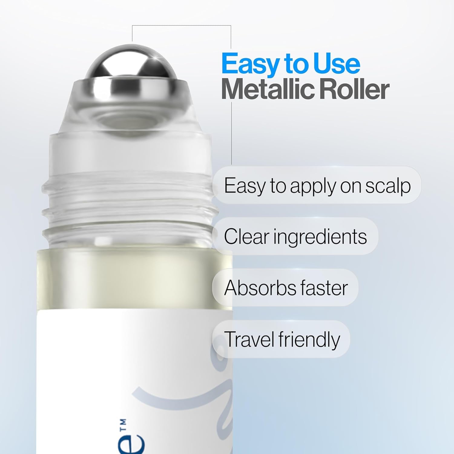 Advanced Hair Density Roll-On Serum 25 Ml | 5% Saw Palmetto, 3% Rosemary, 1% Caffeine Herbasome & 3% Fenugreek | Scalp Serum for Reduced Hair Fall | Men & Women