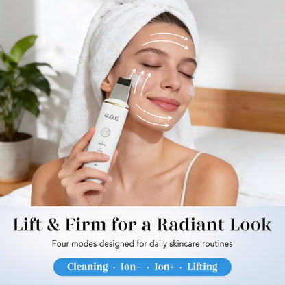 Skin Scrubber Face Spatula Skin Spatula Pore Cleaner Blackhead Remover Tools for Facial Deep Cleansing-4 Modes -White