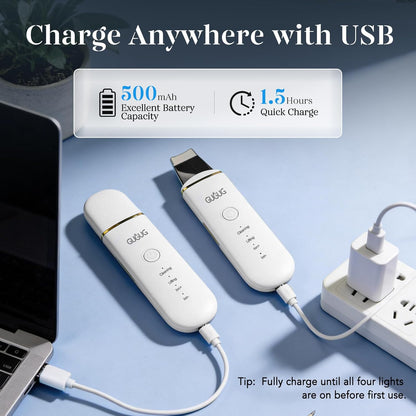 Skin Scrubber Face Spatula Skin Spatula Pore Cleaner Blackhead Remover Tools for Facial Deep Cleansing-4 Modes -White